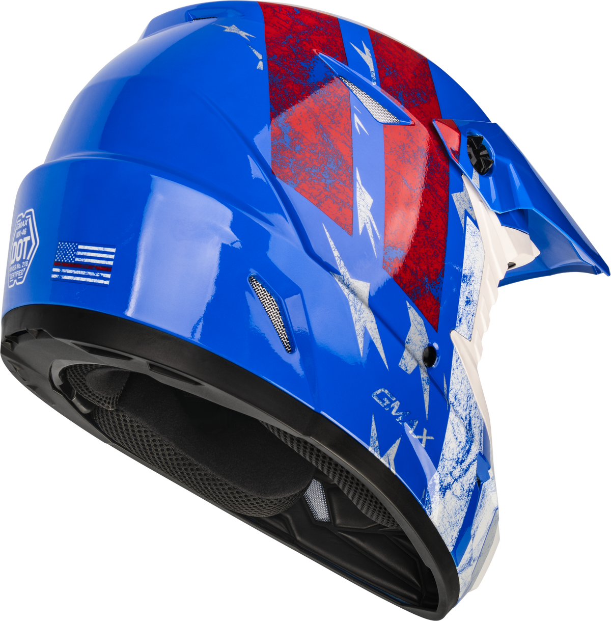 GMAX Youth MX-46Y Patriot Off-Road Helmet Red/White/Blue