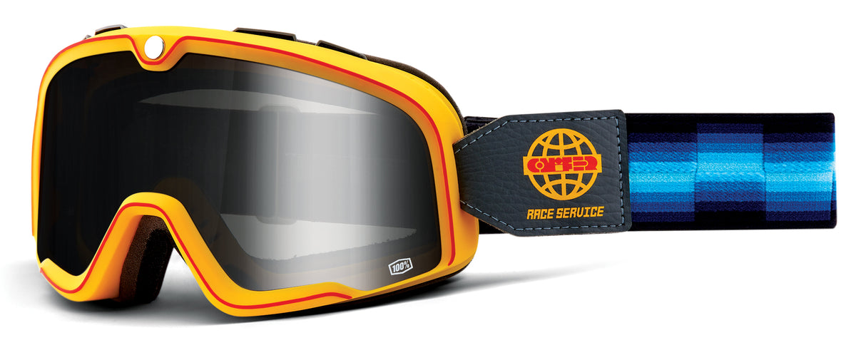 100% Barstow Goggles CLOSEOUT Race Service / Silver Mirror Lens