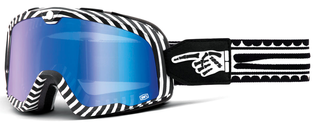 100% Barstow Goggles CLOSEOUT Death Spray / Blue Mirror Lens