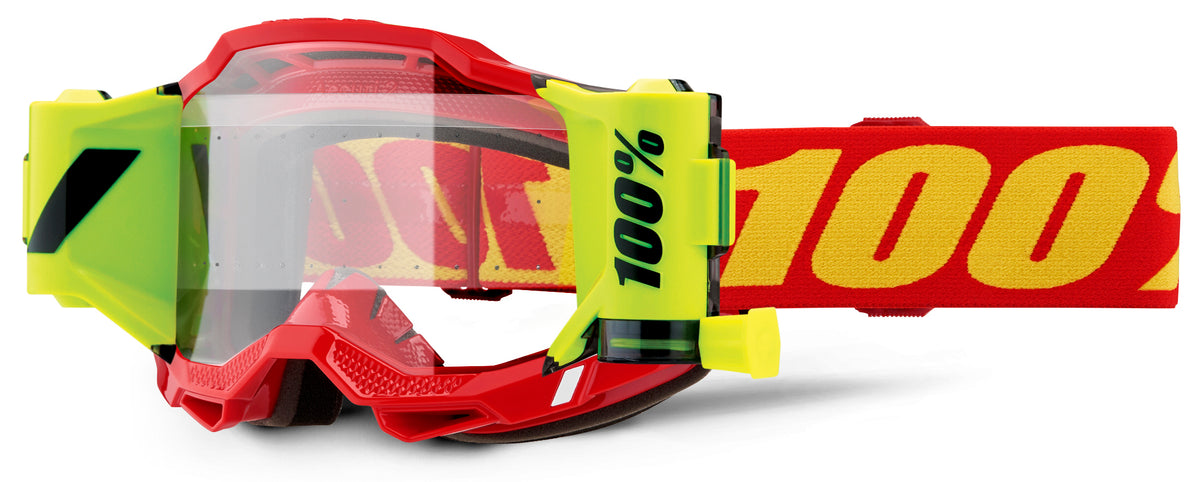 100% Accuri 2 Forecast Goggles CLOSEOUT Neon Red / Clear Lens