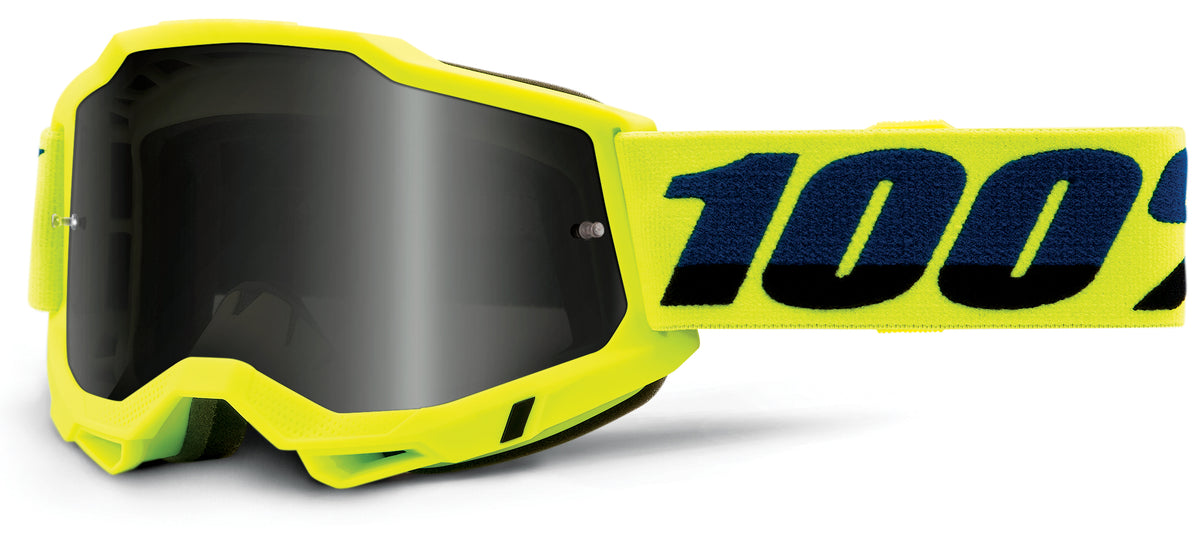 100% Accuri 2 Sand Goggles CLOSEOUT Fluo Yellow / Smoke Lens