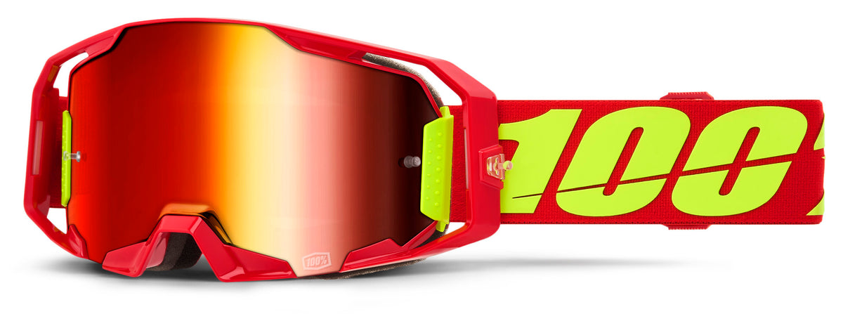 100% Armatic Goggles Red / Red Mirrored Lens