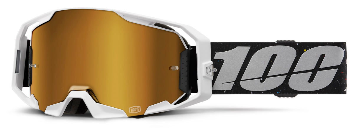 100% Armatic Goggles CLOSEOUT Rapid Racer / True Gold Mirrored Lens