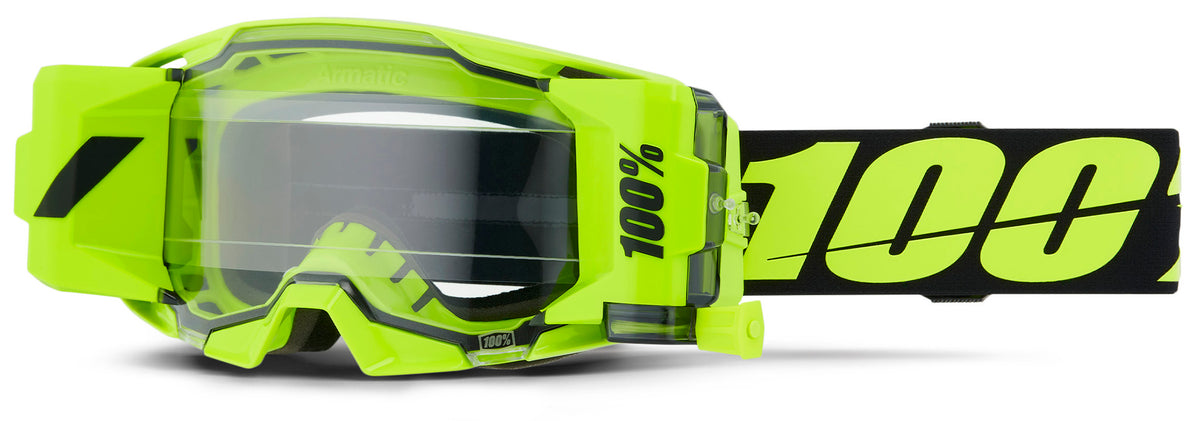 100% Armatic Forcast Goggles Neon Yellow / Clear Lens