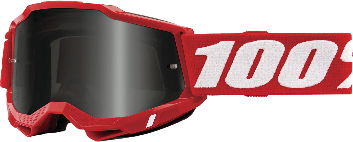100% Accuri 2 Sand Goggles CLOSEOUT Neon Red / Smoke Lens