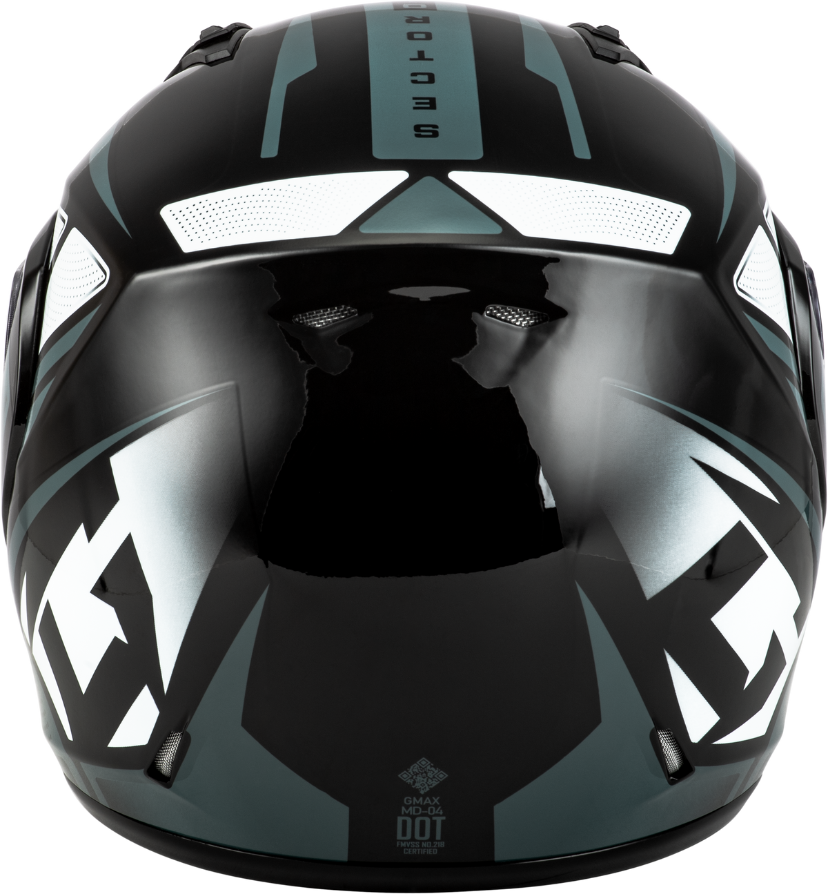 GMAX MD-04 Sector Helmet Black/Silver