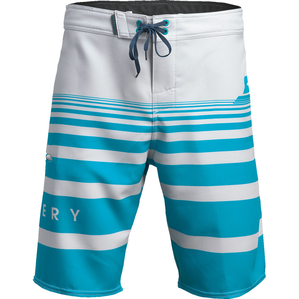 Slippery Glide Board Shorts - Gray/Aqua