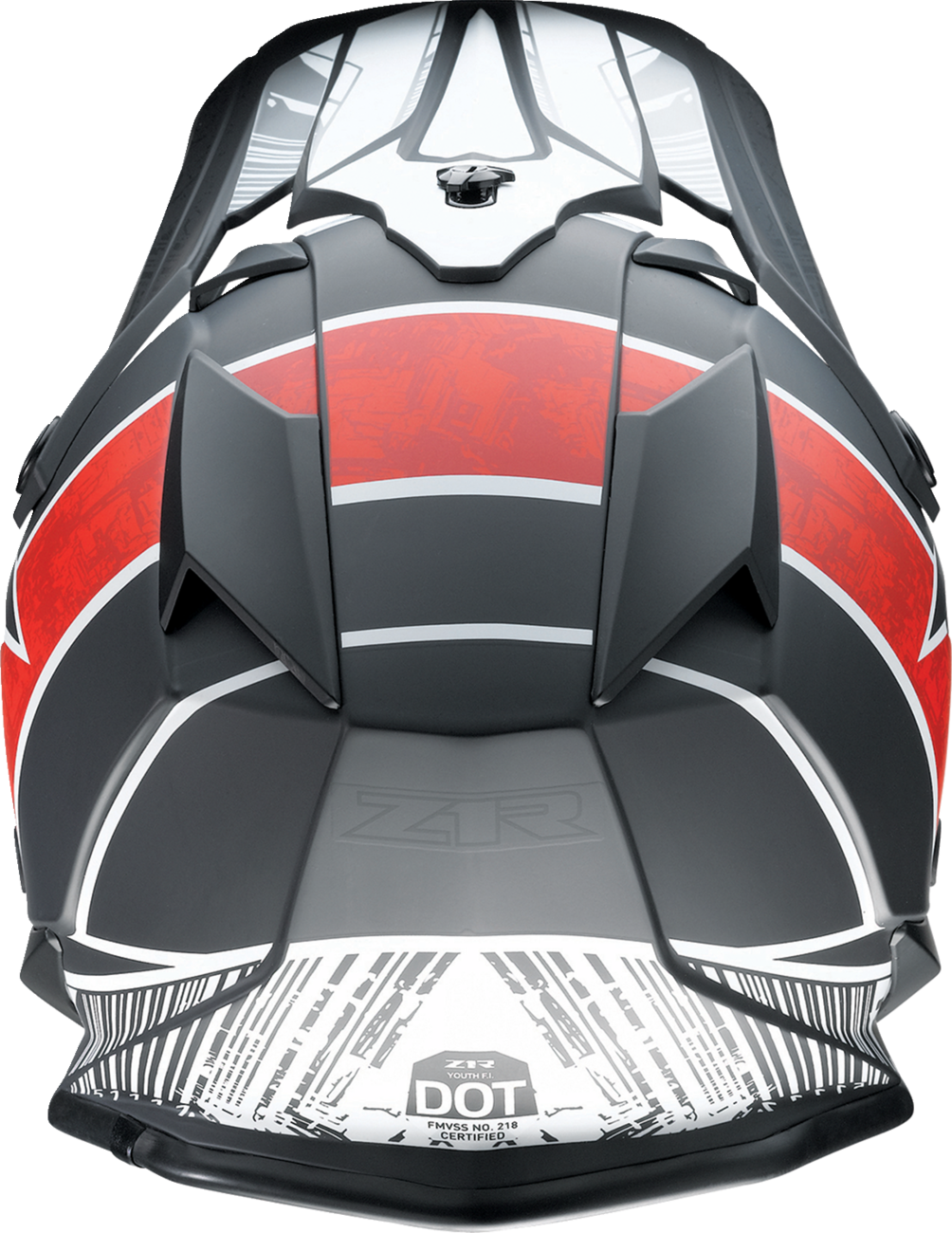 Z1R Youth F.I. Fractal Helmet - Matte Black/Red
