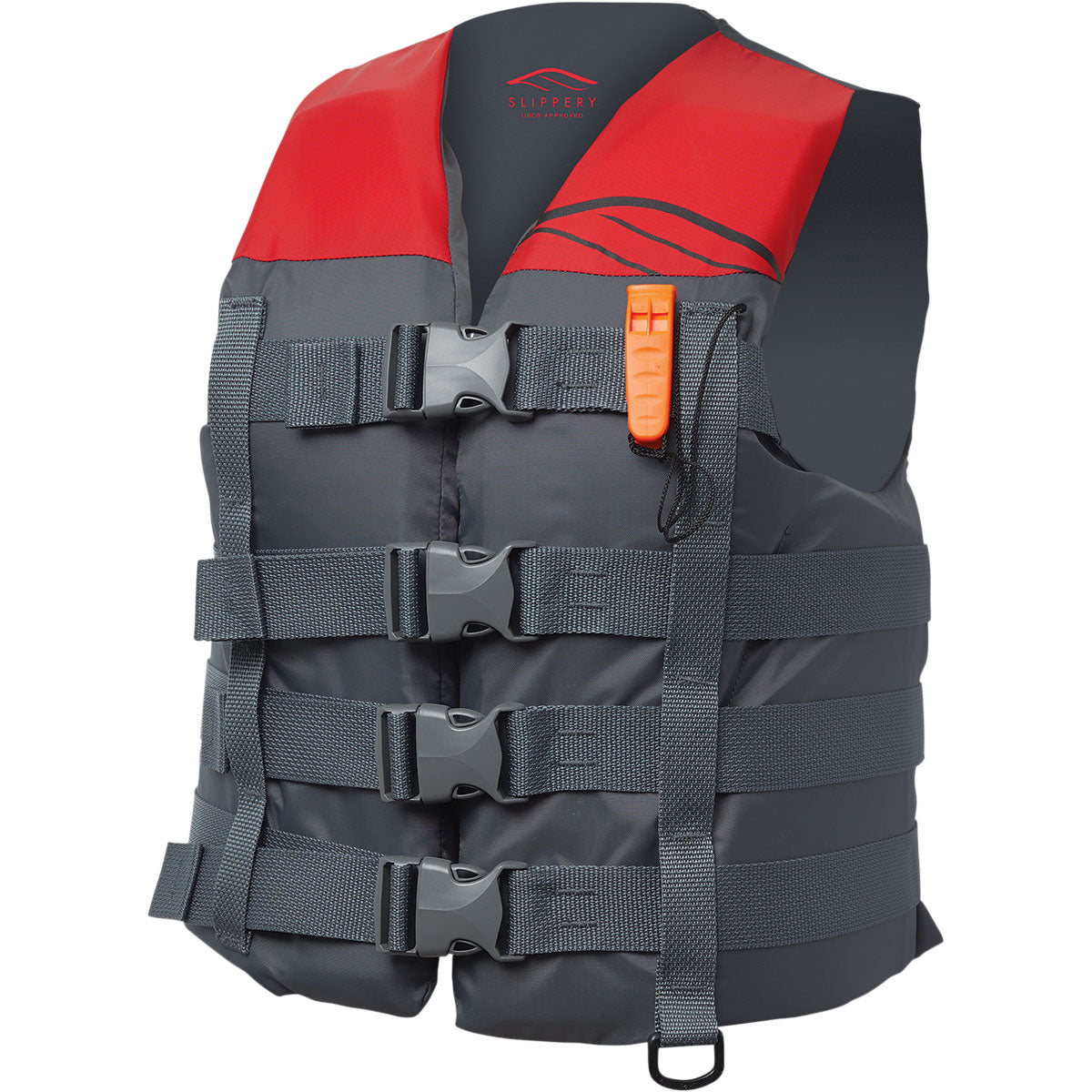 Slippery Hydro Nylon Vest - Charcoal/Red