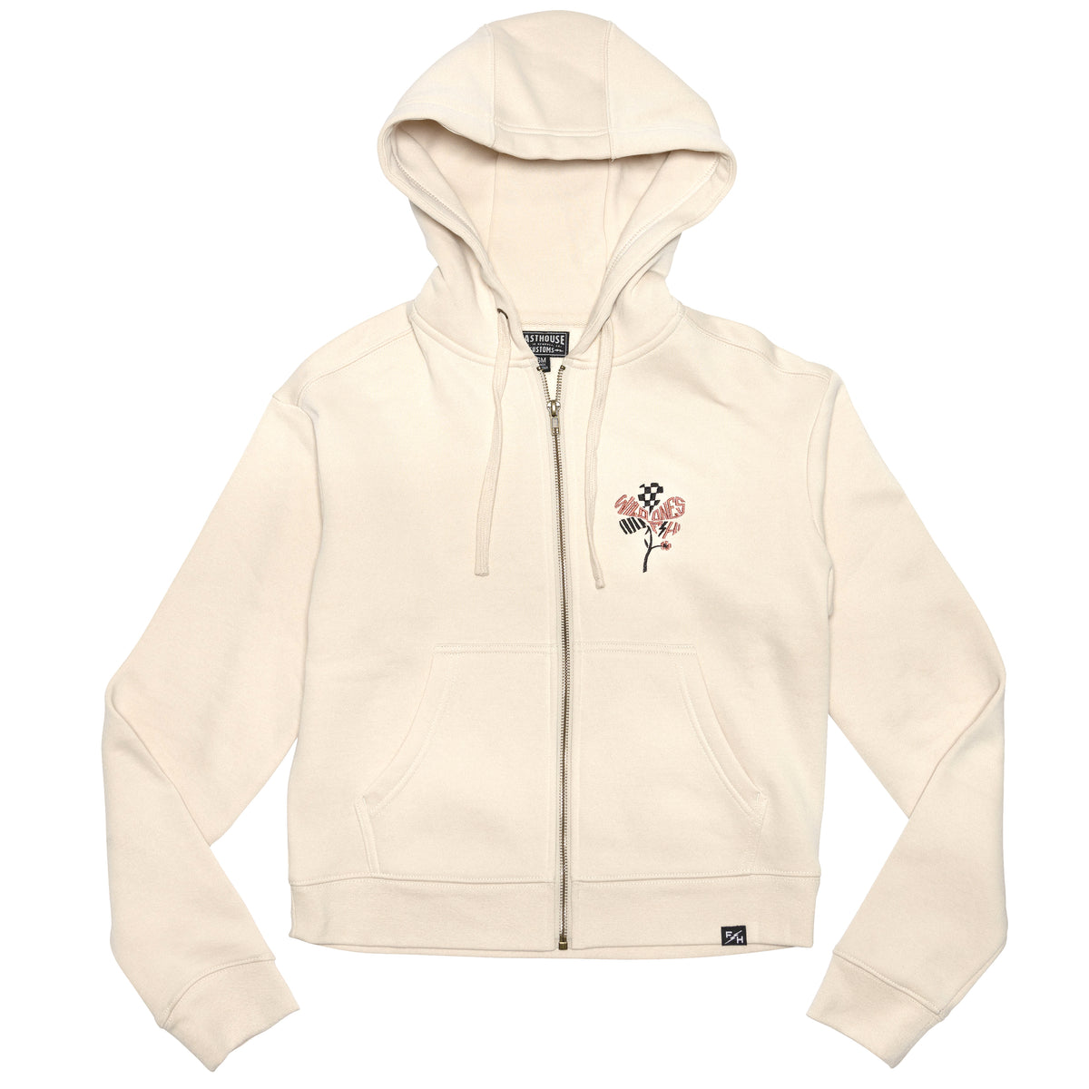 Fasthouse Garden Party  Hooded Zip Up - Chalk