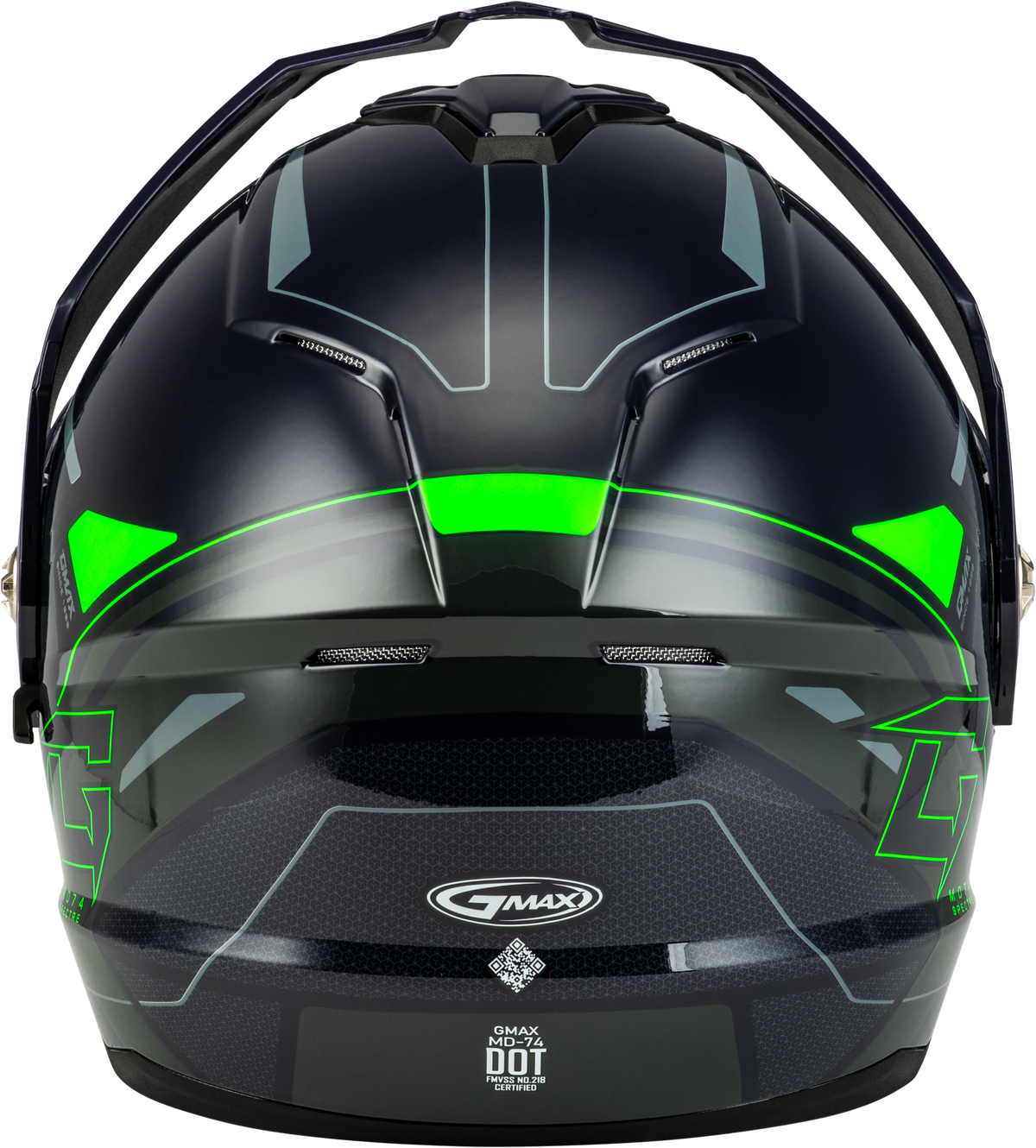 GMAX MD-74S Spectre Modular Helmet w/Electric Shield Grey/Neon Green