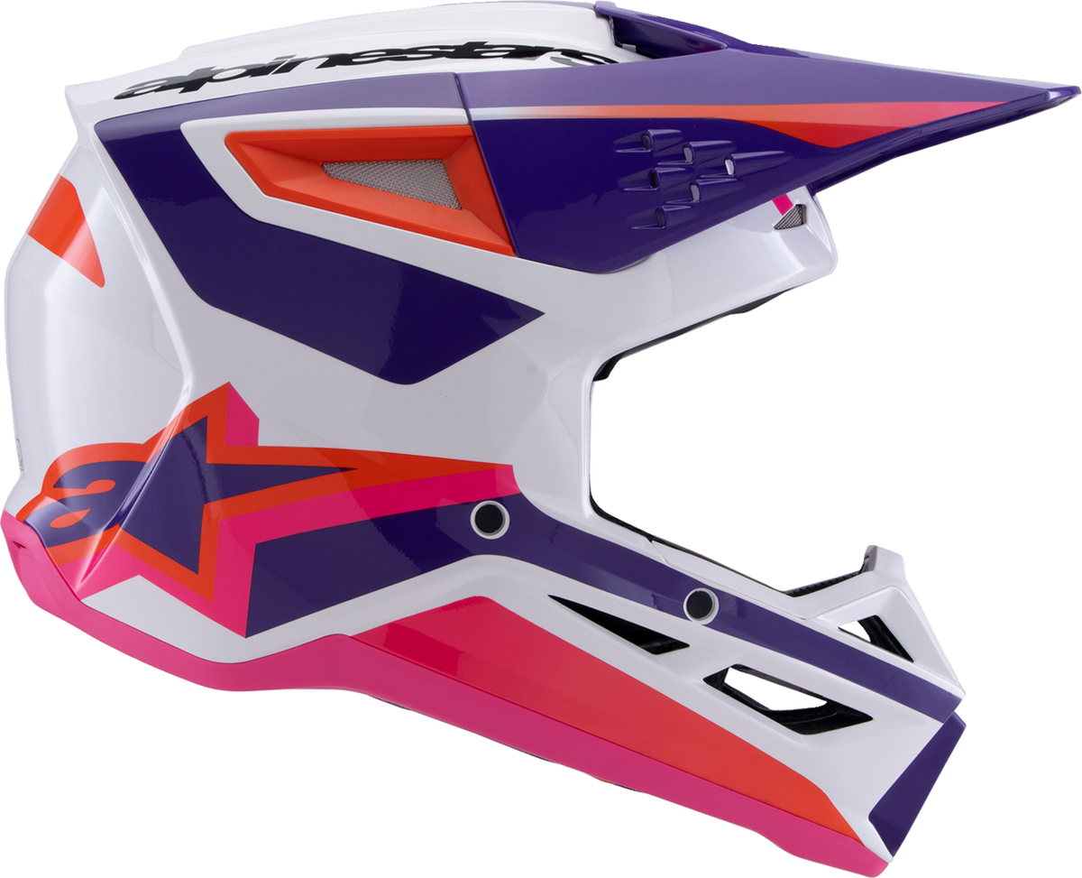 Alpinestars SM3 Heat Helmet Gloss White/Purple/Pink