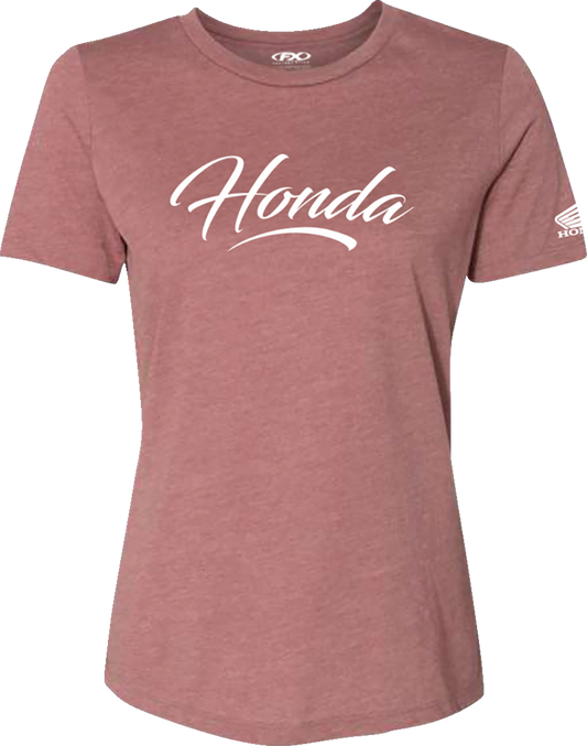 Facotry Effex Womens Honda Script T-Shirt - Heather Mauve
