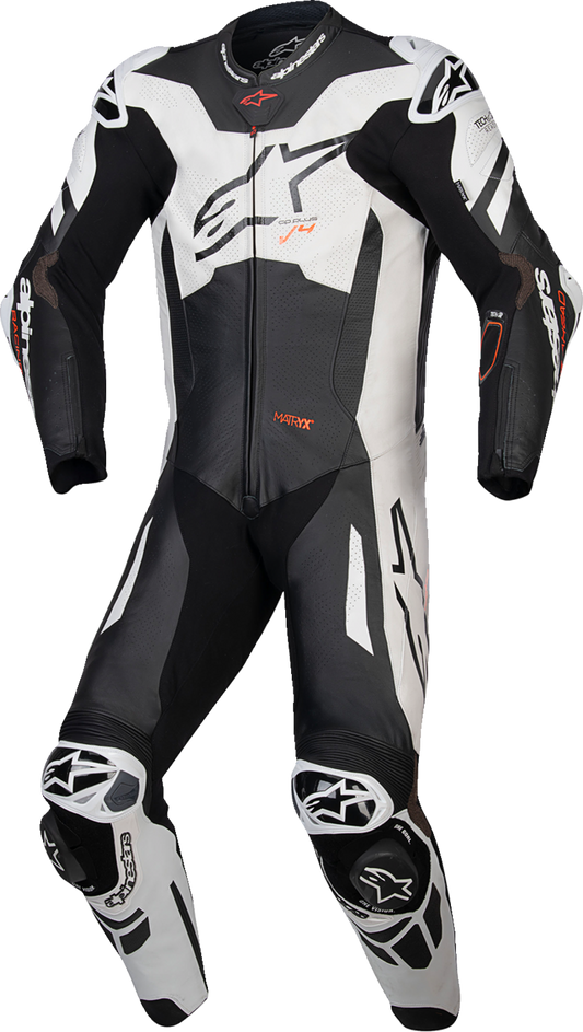 Alpinestars GP Plus v4 Sprint 1-Piece Leather Suit - Black/Red Fluo/White