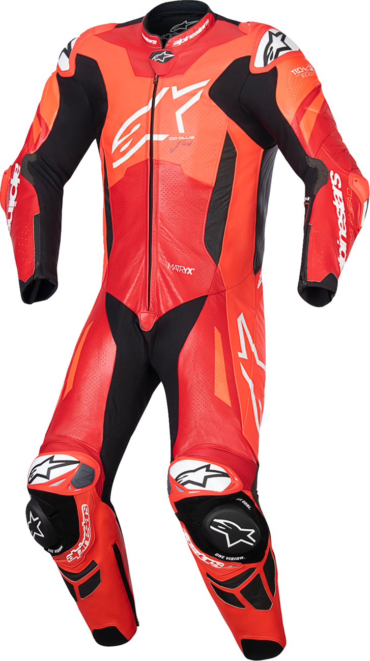 Alpinestars GP Plus v4 Sprint 1-Piece Leather Suit - Red Fluo/Mid Red/White