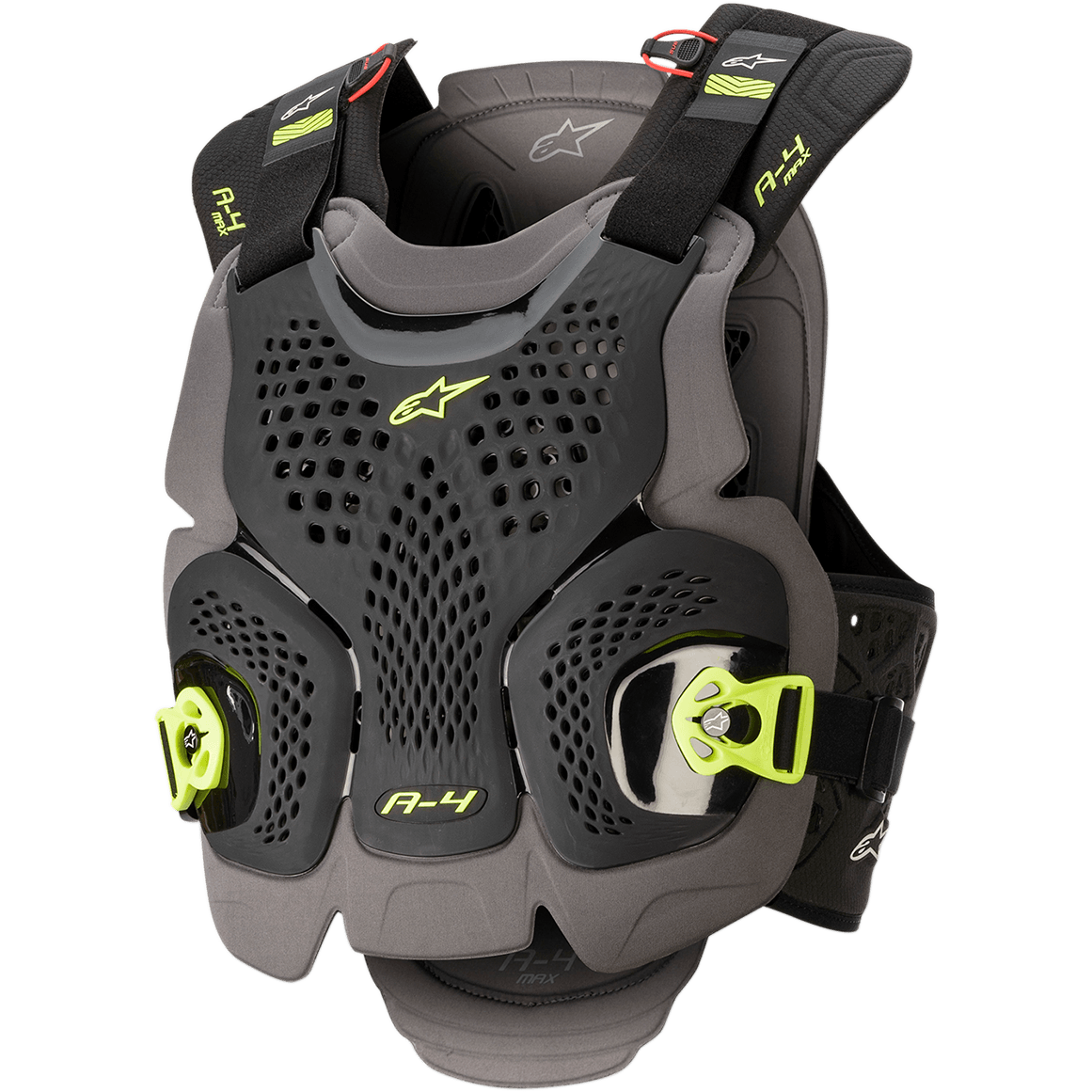 Alpinestars A-4 Max Chest Protector - Black/Anthracite/Yellow Fluorescent