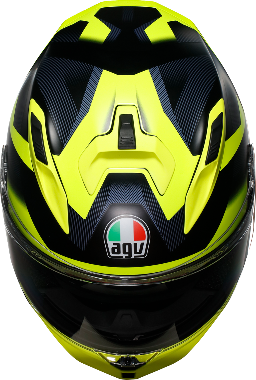 AGV K7 Helmet - Glimpse - Matte Black/Yellow Fluo