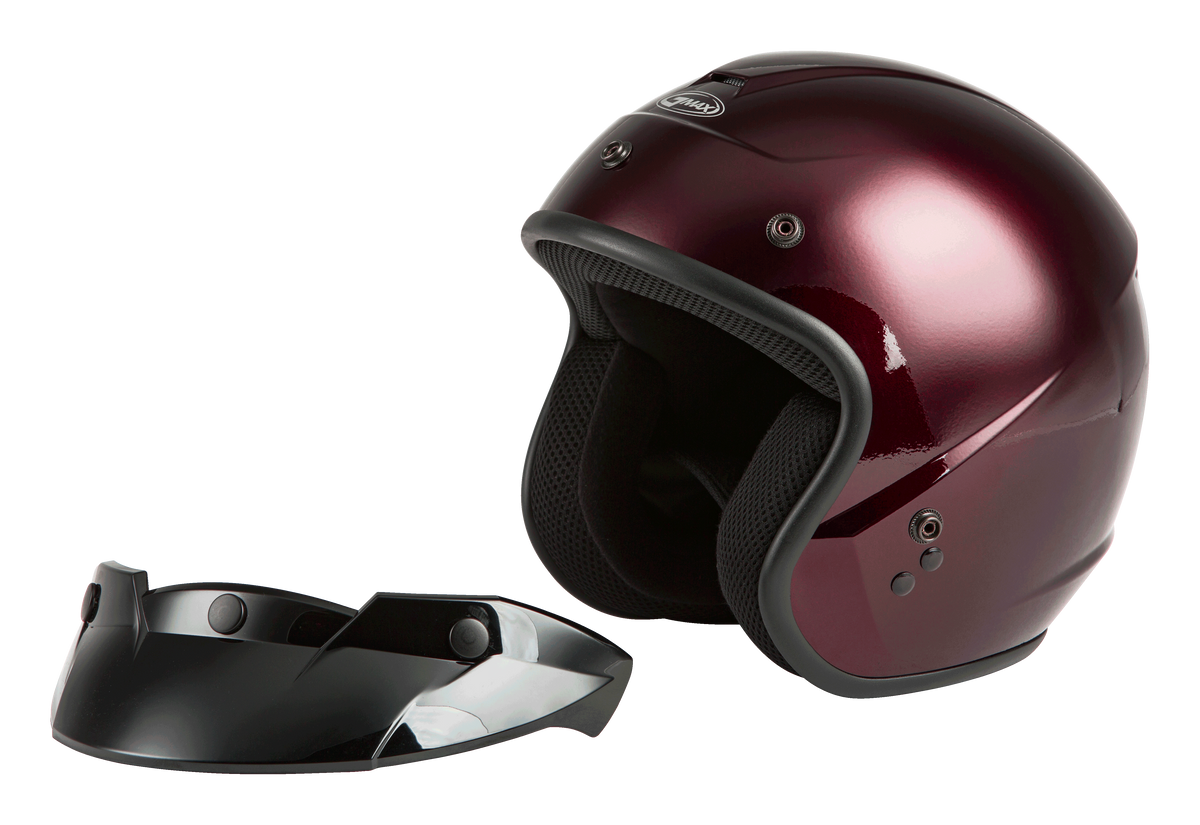 GMAX OF-2 Open-Face Helmet Wine Red
