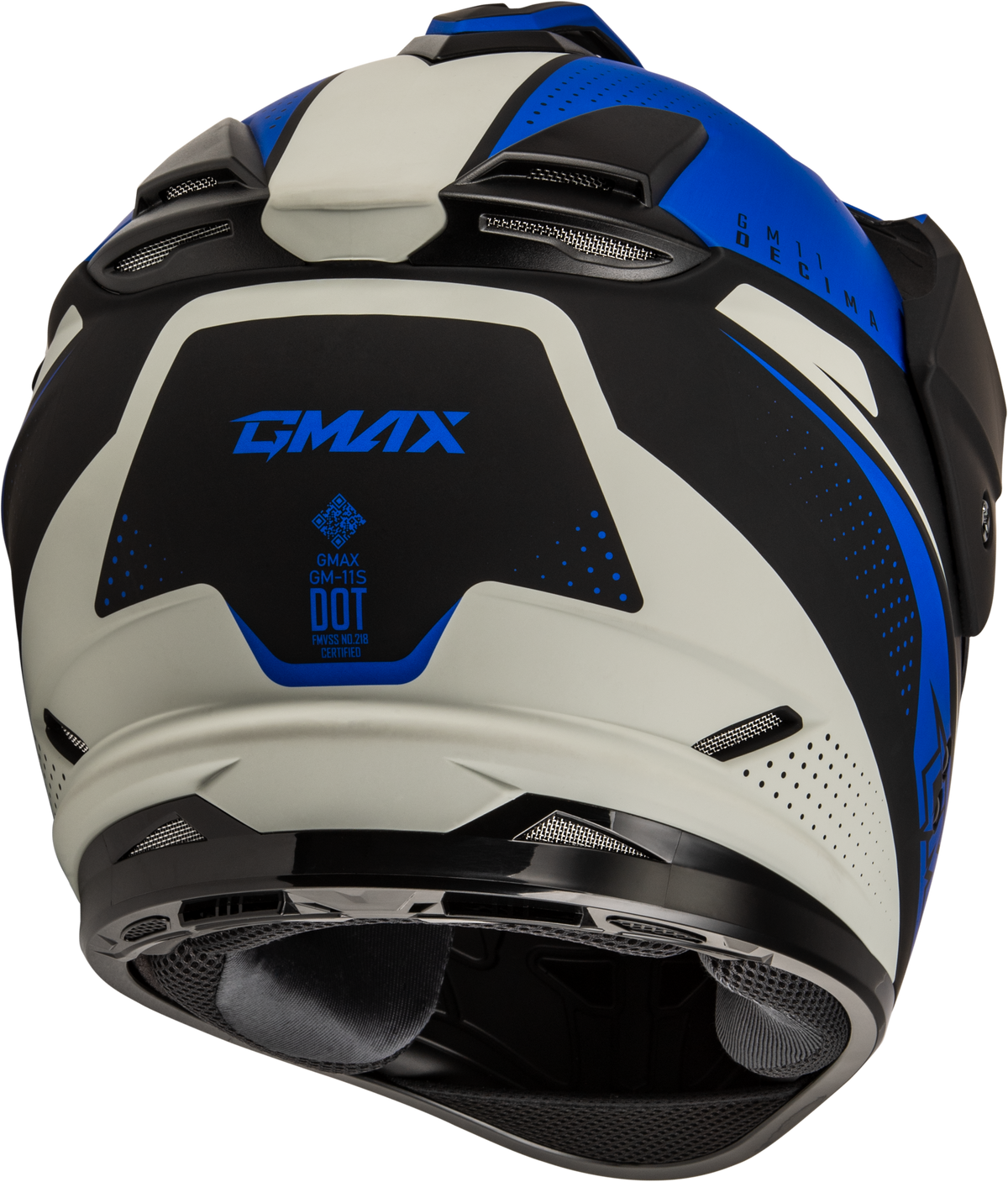 GMAX GM-11 Decima Helmet Matte Black/Blue