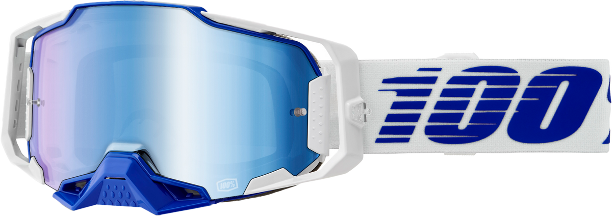 100% Armega Goggles Blue / Mirror Blue Lens