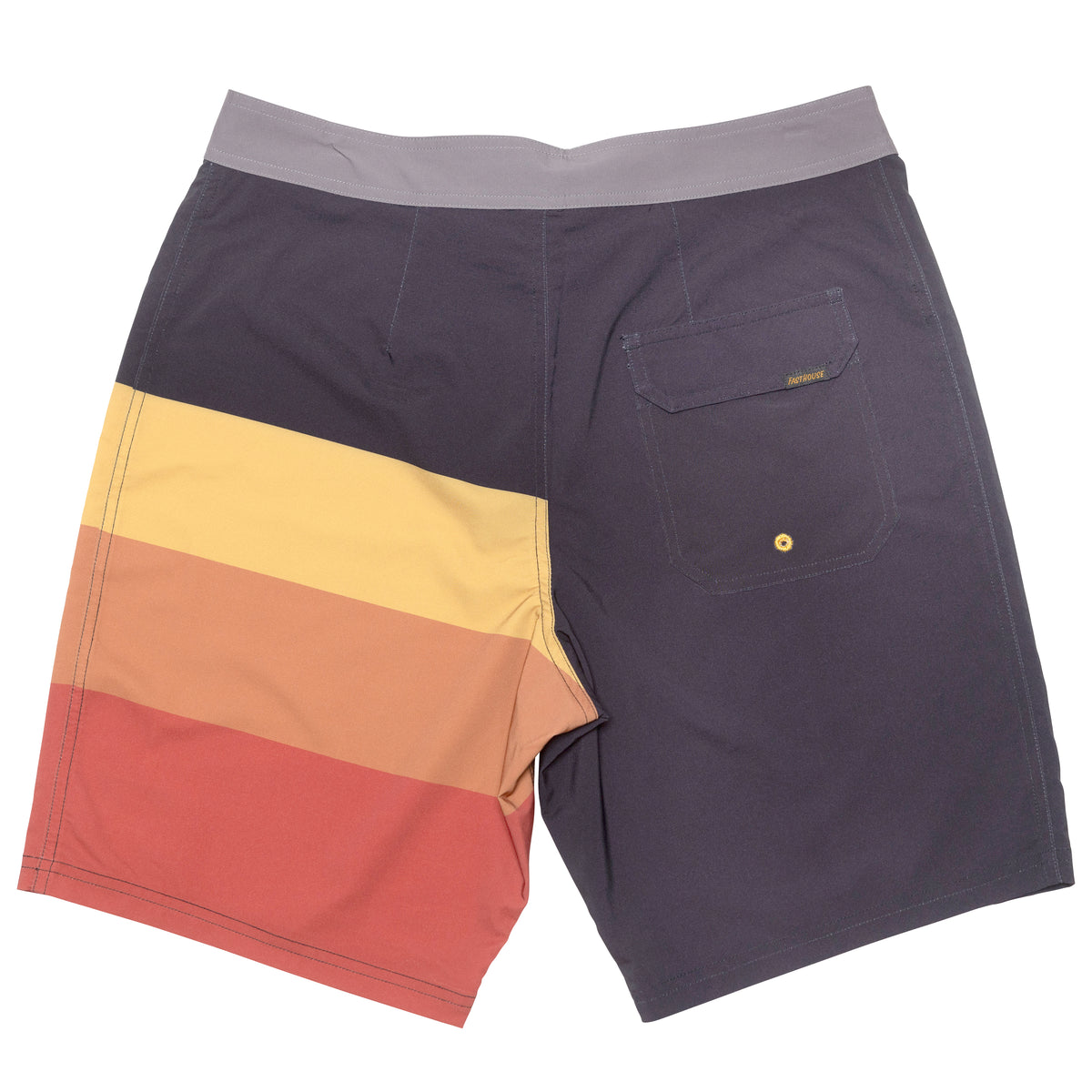 Fasthouse Utopia 19" Boardshort - Black/Vintage Gold