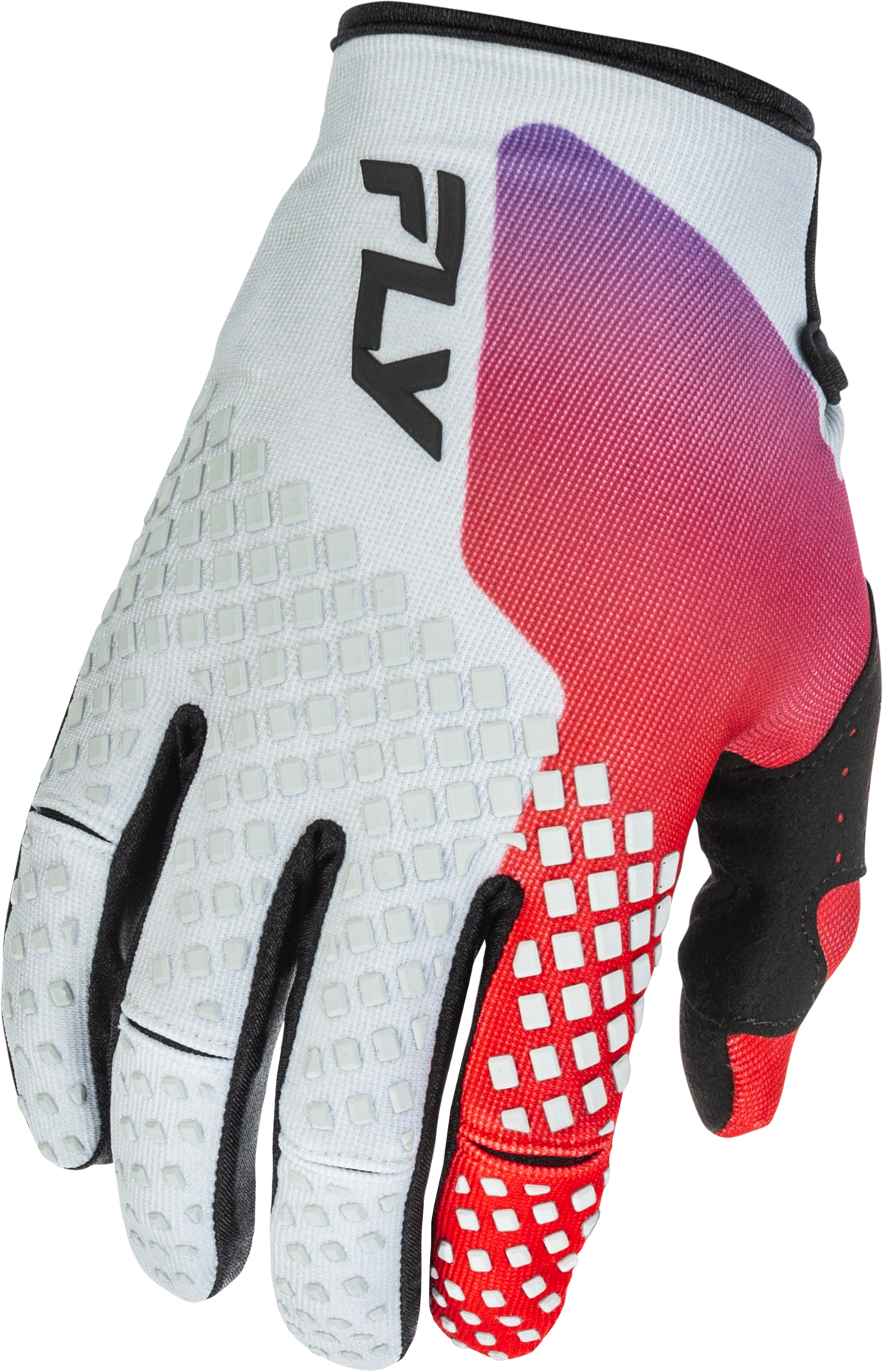 Fly Racing Kinetic Gloves - Grey/Red/Purple/Black