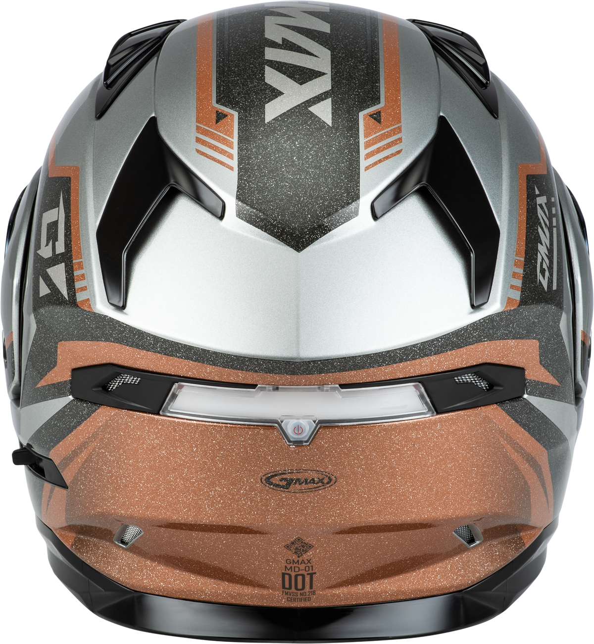 GMAX MD-01 Volta Helmet Grey/Black/Copper Metallic