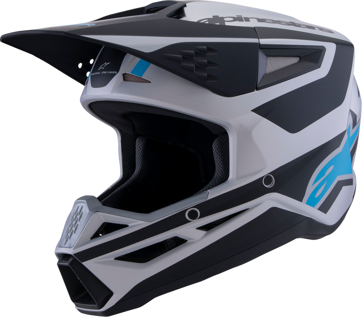 Alpinestars SM3 Heat Helmet - Matte Silver/Blue/Black