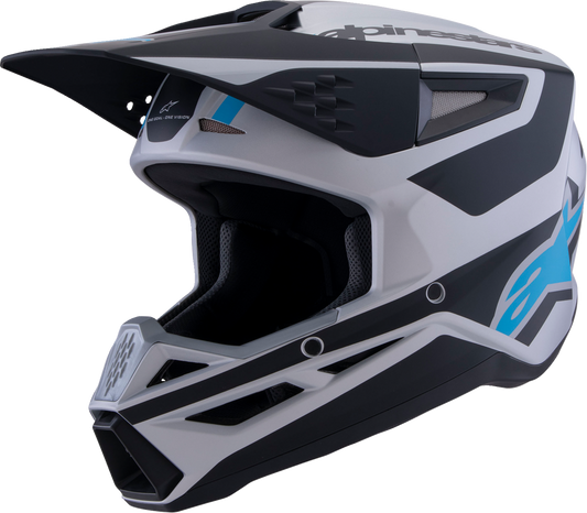 Alpinestars SM3 Heat Helmet - Matte Silver/Blue/Black