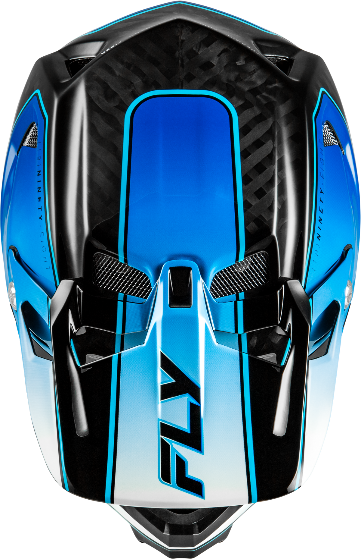 Fly Racing Werx-R Flow Carbon Helmet - Black Carbon/Blue/White