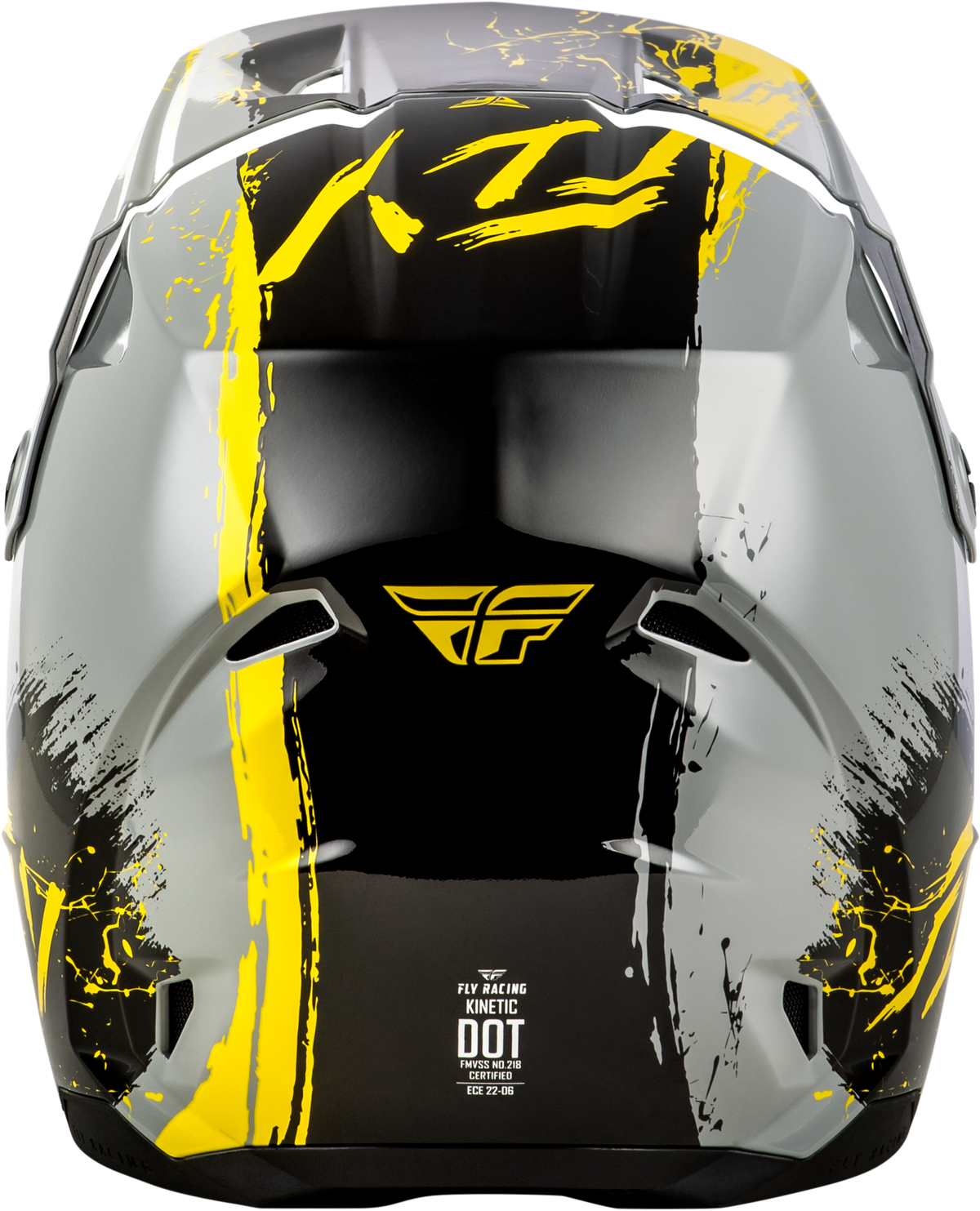 Fly Racing Youth Kinetic Drip Helmet - Grey/Black/Yellow