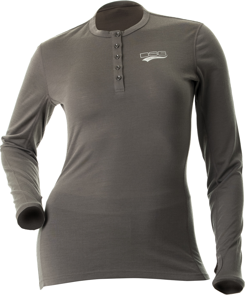 DSG Womens Merino Wool Base Layer Shirt - Grey