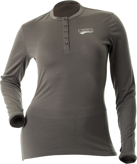 DSG Womens Merino Wool Base Layer Shirt - Grey