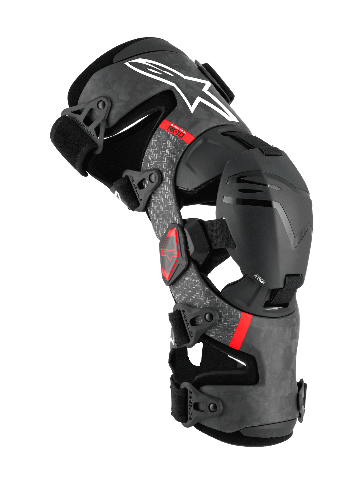 Alpinestars Supertech RK-10 Plasma Knee Braces - Black/Red