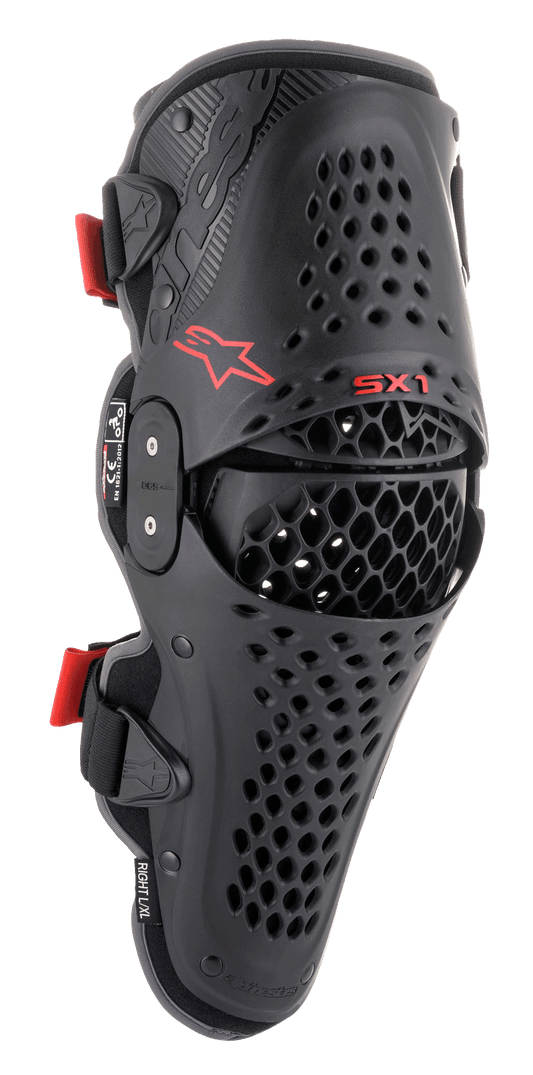 Alpinestars SX-1 V2 Knee Protector - Black/Red
