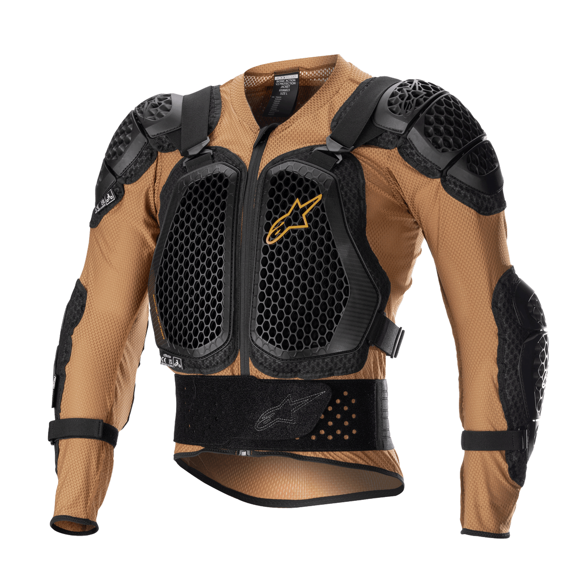 Alpinestars Bionic Action V2 Protection Jacket - Sand Black/Tangarine