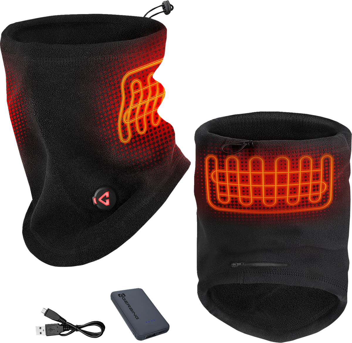 Gerbing 5 V Heated Fleece Neck Gaiter - Black