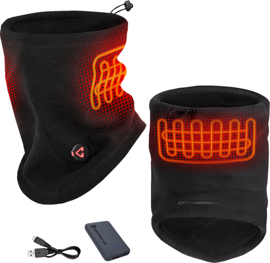 Gerbing 5 V Heated Fleece Neck Gaiter - Black
