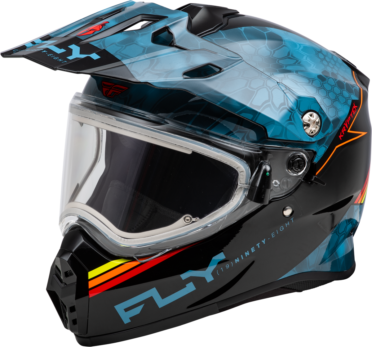Fly Racing Trekker Cold Weather Conceal Helmet - Electric Shield - Slate/Black/Red