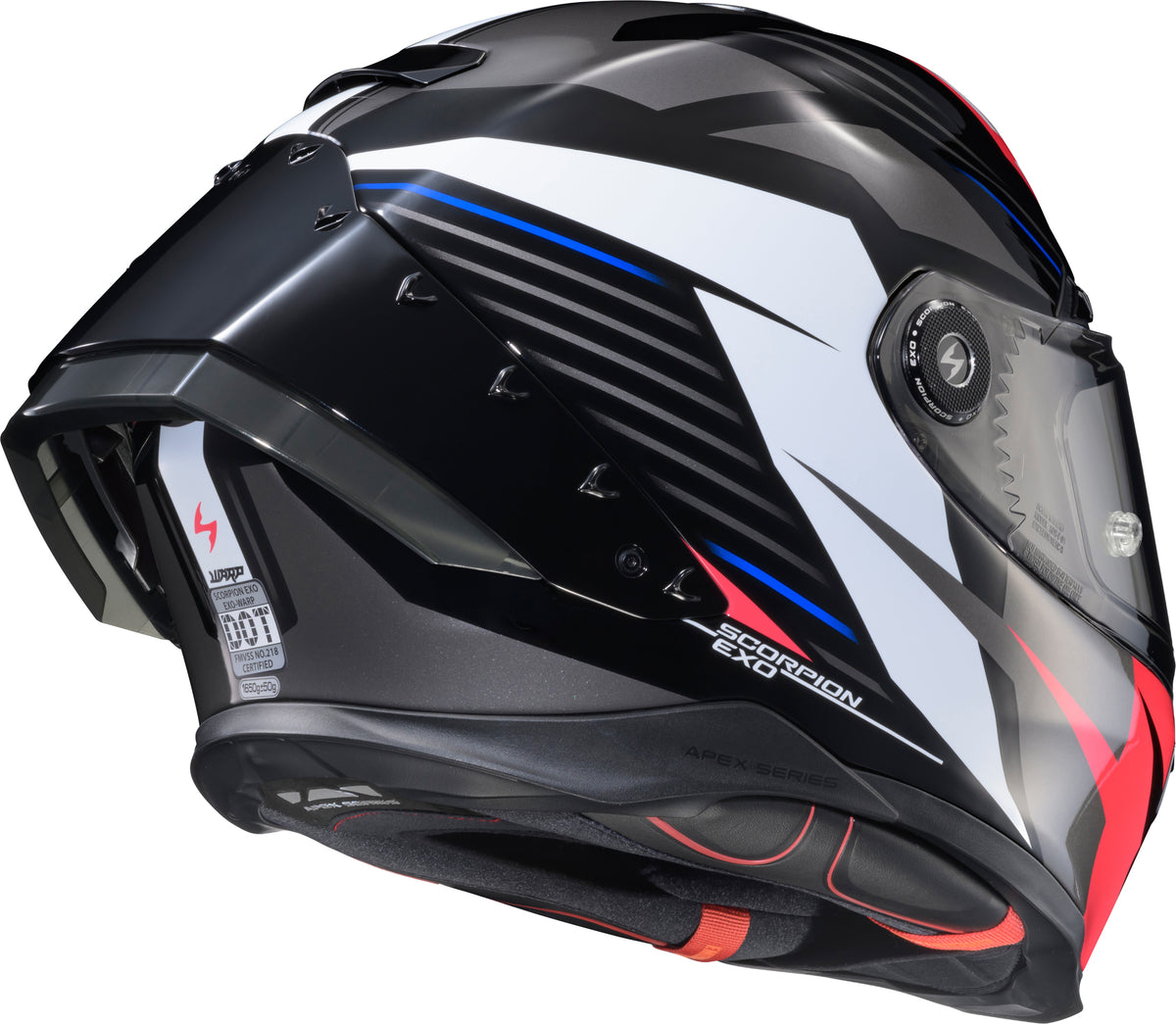 Scorpion EXO-Warp Dilithium Helmet - Black/Red/White/Blue
