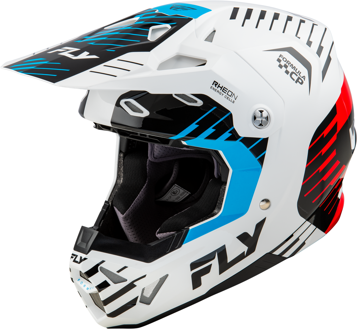 Fly Racing Formula CP Slice Youth Helmet - White/Red/Cyan