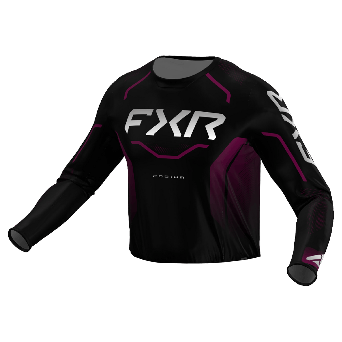 FXR Podium Relay MX Gear Set - Black/Plum