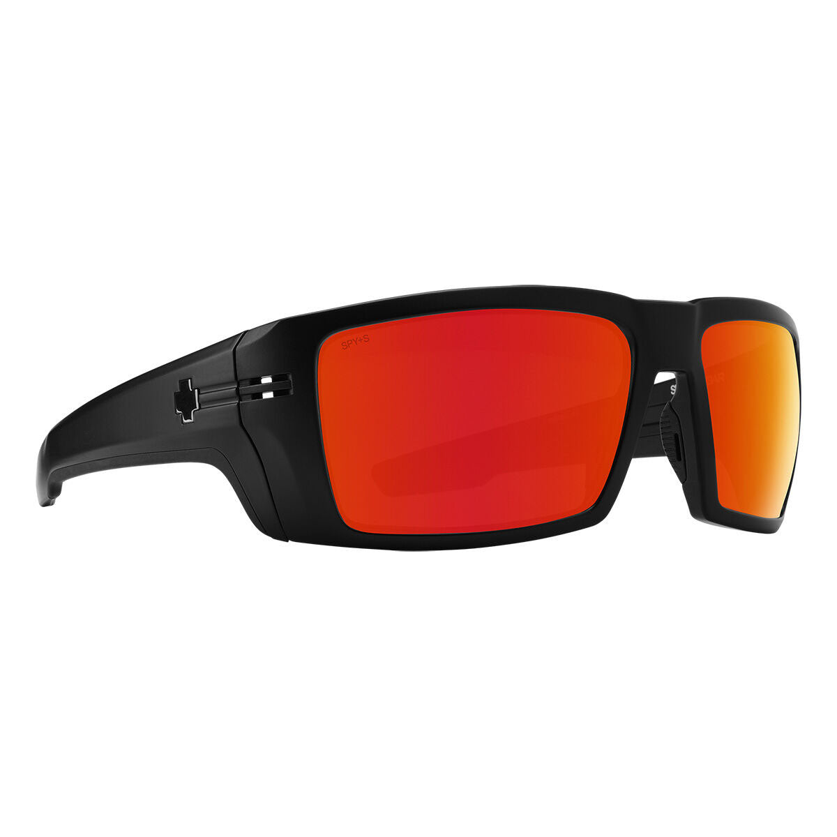 Spy Rebar Sunglasses - ANSI Matte Black/Happy Bronze Red Spectra Mirror