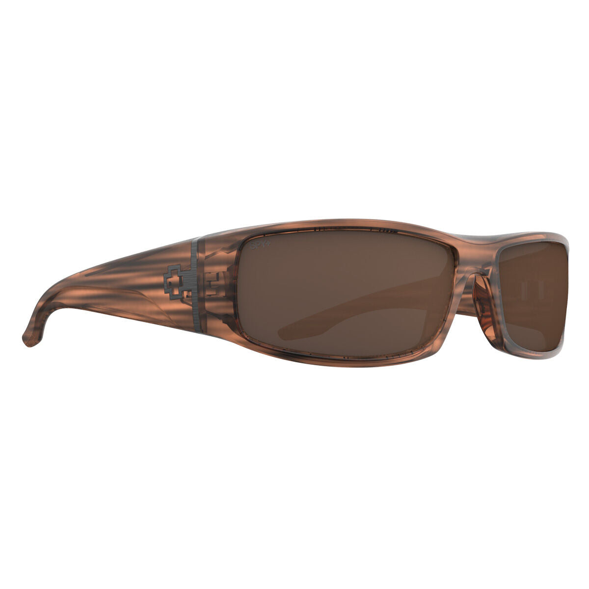 Spy Cooper Sunglasses - Brown Stripe Tort/Happy Bronze
