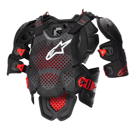 Alpinestars A-10 V2 Full Chest Protector - Anthracite/Black/Red
