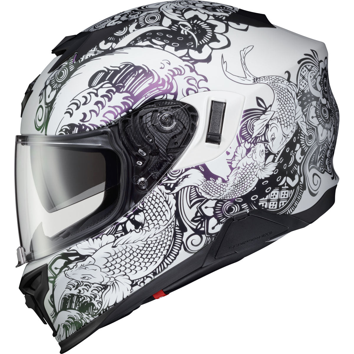 Scorpion EXO-T520 Nama-Sushi Helmet CLOSEOUT - White/Chameleon