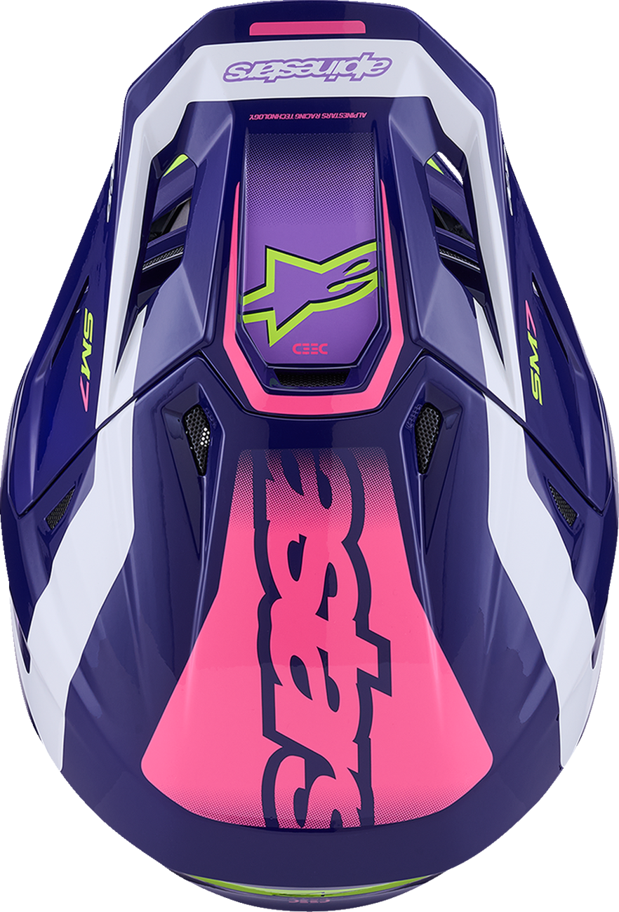 Alpinestars SM7 Deed Helmet Gloss Purple/Pink