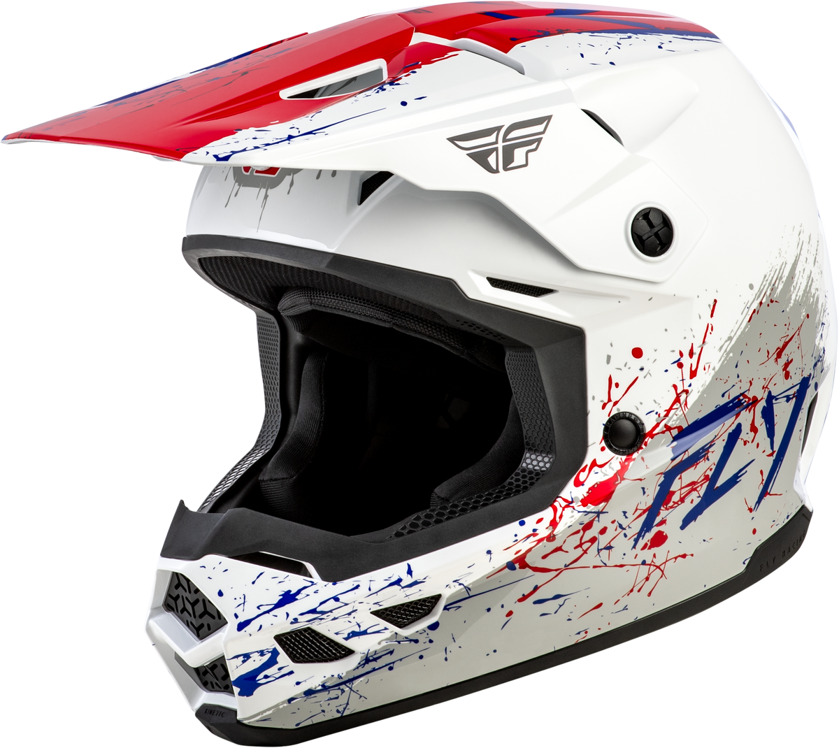 Fly Racing Youth Kinetic Drip Helmet - Red/White/Blue