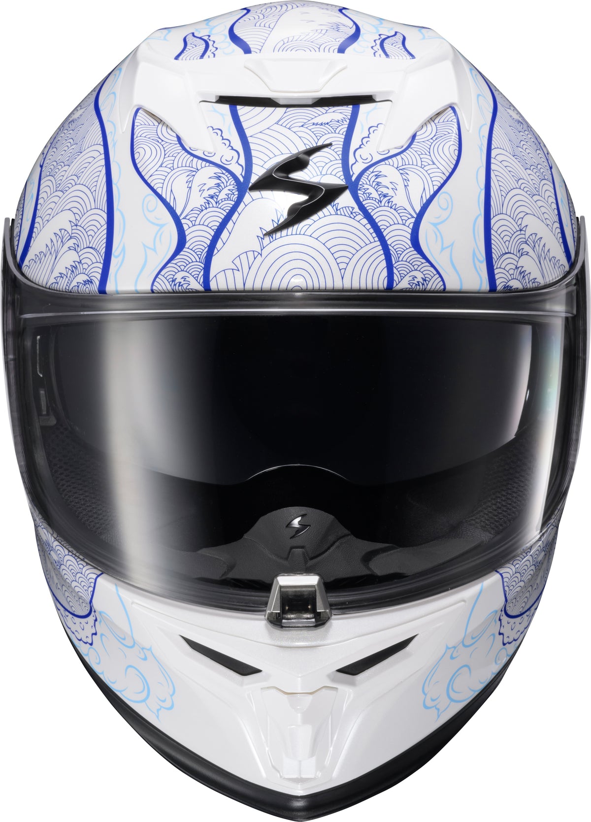 Scorpion EXO-T520 Nama-Shimi Helmet - White/Blue