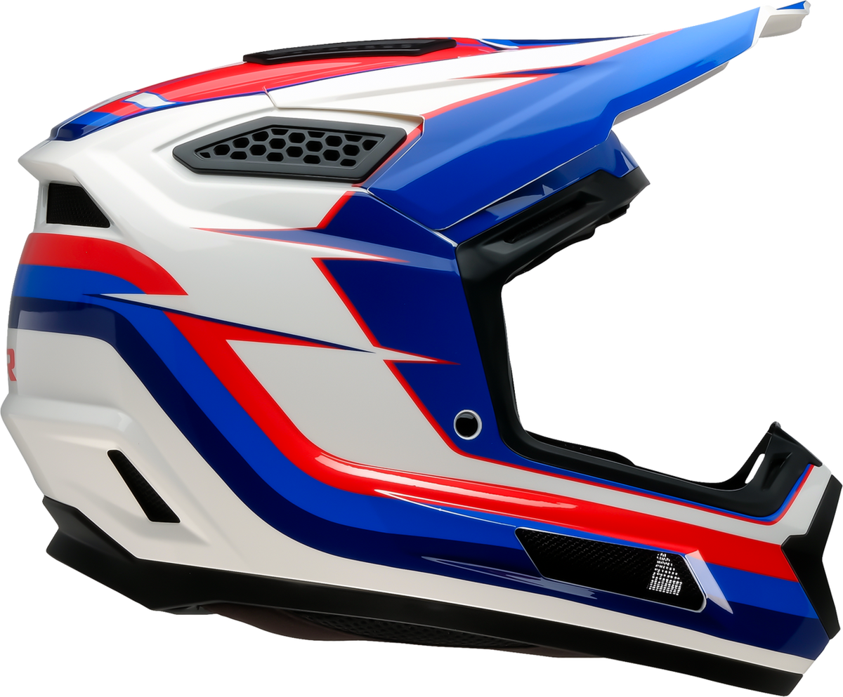 Z1R Dirt Maxx Vortex Helmet - Red/White/Blue